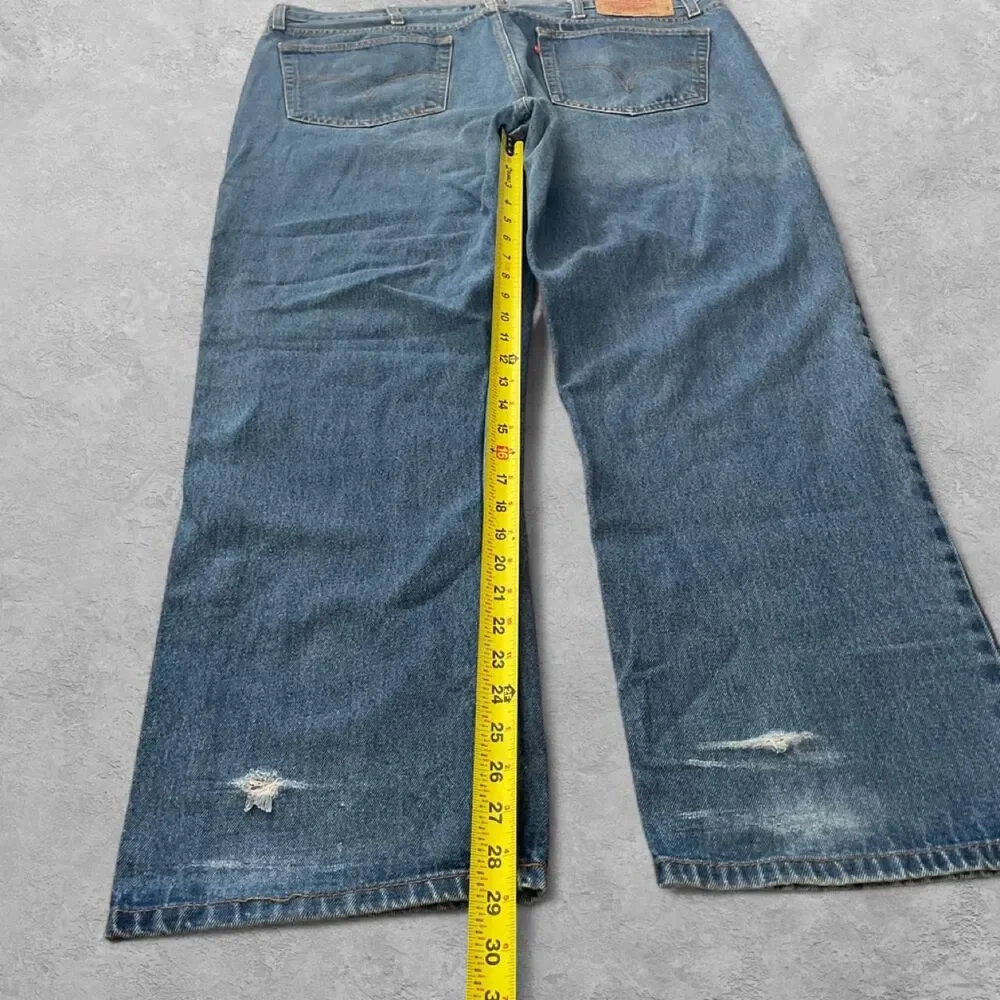 VTG Levi's 501 XX Mens Straight Leg Jeans 44x30 Made In USA Button Fly Y2K